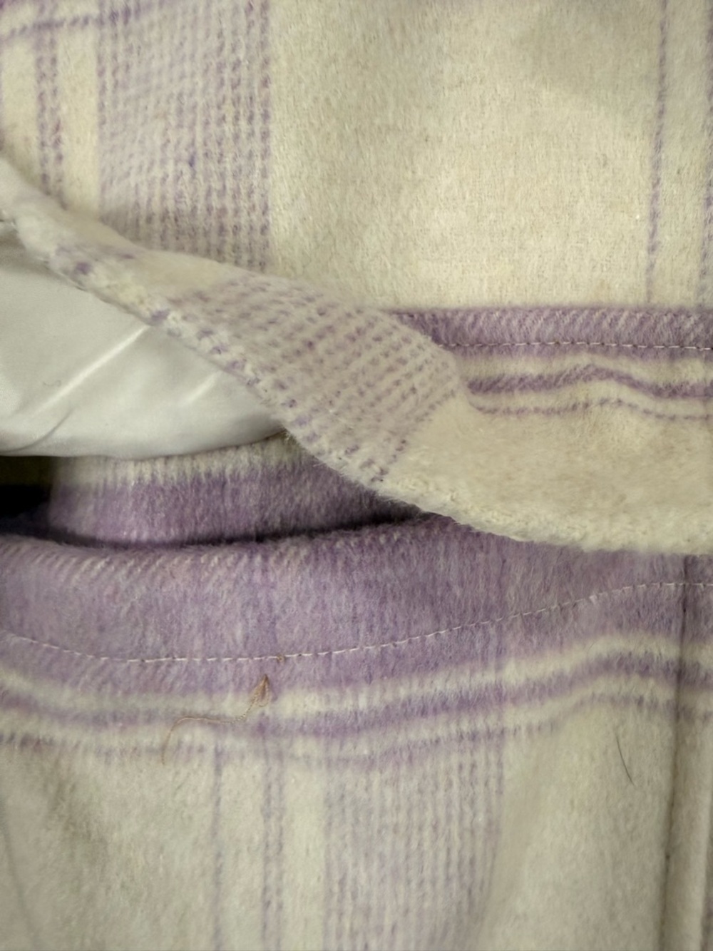 Aqua Lavender and Cream Plaid Utility Shacket - Picture 6 of 7